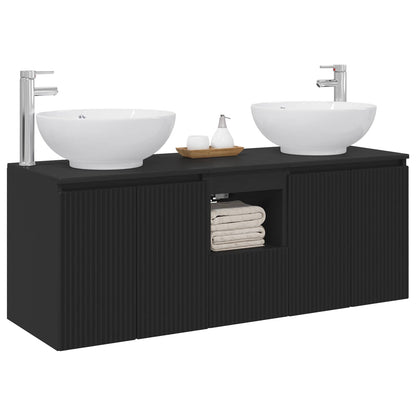Bathroom Cabinet Set 3 pcs Black 49.5 x 44.5 x 65 cm