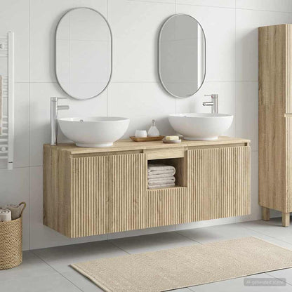 Bathroom Cabinet Set 3 pcs Sonoma Oak 49.5 x 44.5 x 65 cm