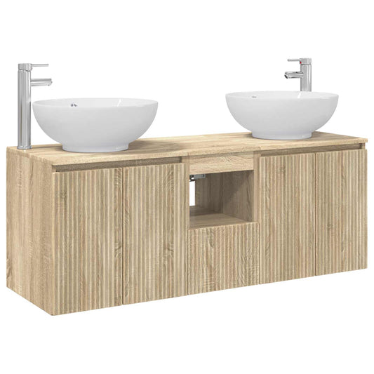 Bathroom Cabinet Set 3 pcs Sonoma Oak 49.5 x 44.5 x 65 cm