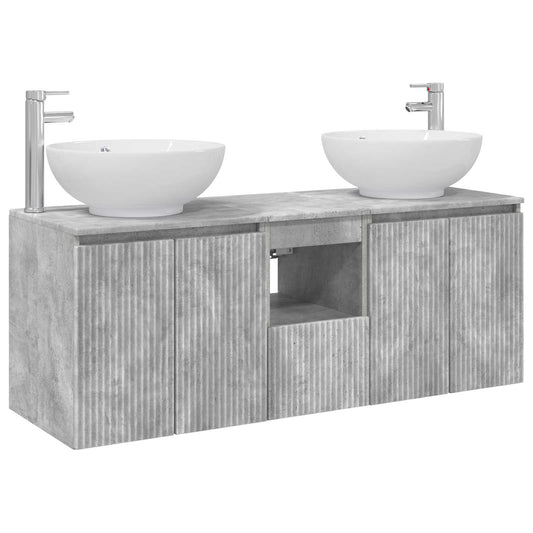 Bathroom Cabinet Set 3 pcs Concrete Grey 49.5 x 44.5 x 65 cm