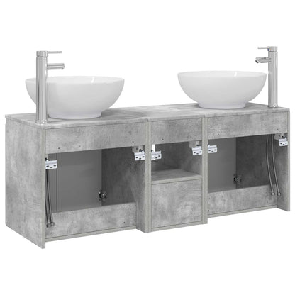 Bathroom Cabinet Set 3 pcs Concrete Grey 49.5 x 44.5 x 65 cm