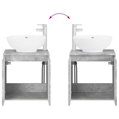 Bathroom Cabinet Set 3 pcs Concrete Grey 49.5 x 44.5 x 65 cm