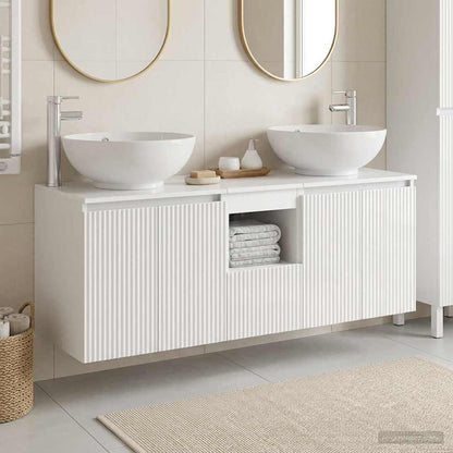 Bathroom Cabinet Set 3 pcs High Gloss White 49.5 x 44.5 x 65 cm