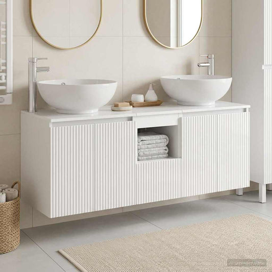 Bathroom Cabinet Set 3 pcs High Gloss White 49.5 x 44.5 x 65 cm