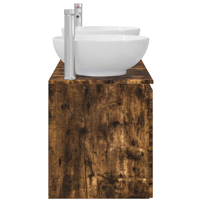 Bathroom Cabinet Set 3 pcs Smoked Oak 49.5 x 44.5 x 65 cm