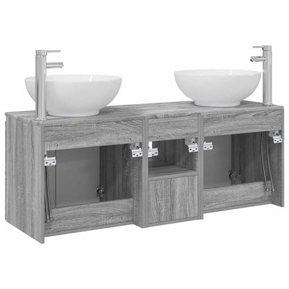 Bathroom Cabinet Set 3 pcs Grey Sonoma 49.5 x 44.5 x 65 cm