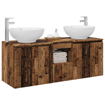 Bathroom Cabinet Set 3 pcs Old Wood 49.5 x 44.5 x 65 cm