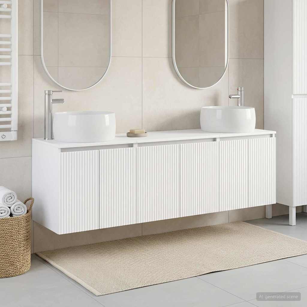 Bathroom Cabinet Set 3 pcs White 49.5 x 44.5 x 66 cm