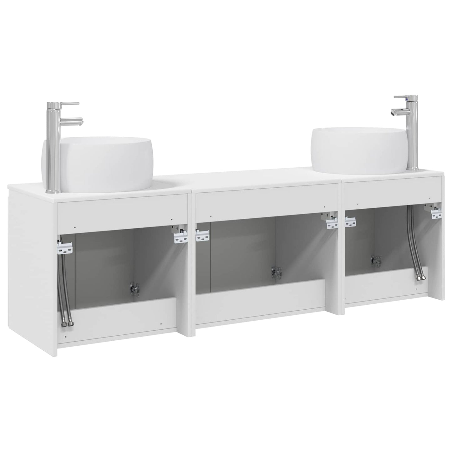 Bathroom Cabinet Set 3 pcs White 49.5 x 44.5 x 66 cm