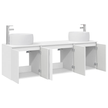 Bathroom Cabinet Set 3 pcs High Gloss White 49.5 x 44.5 x 66 cm