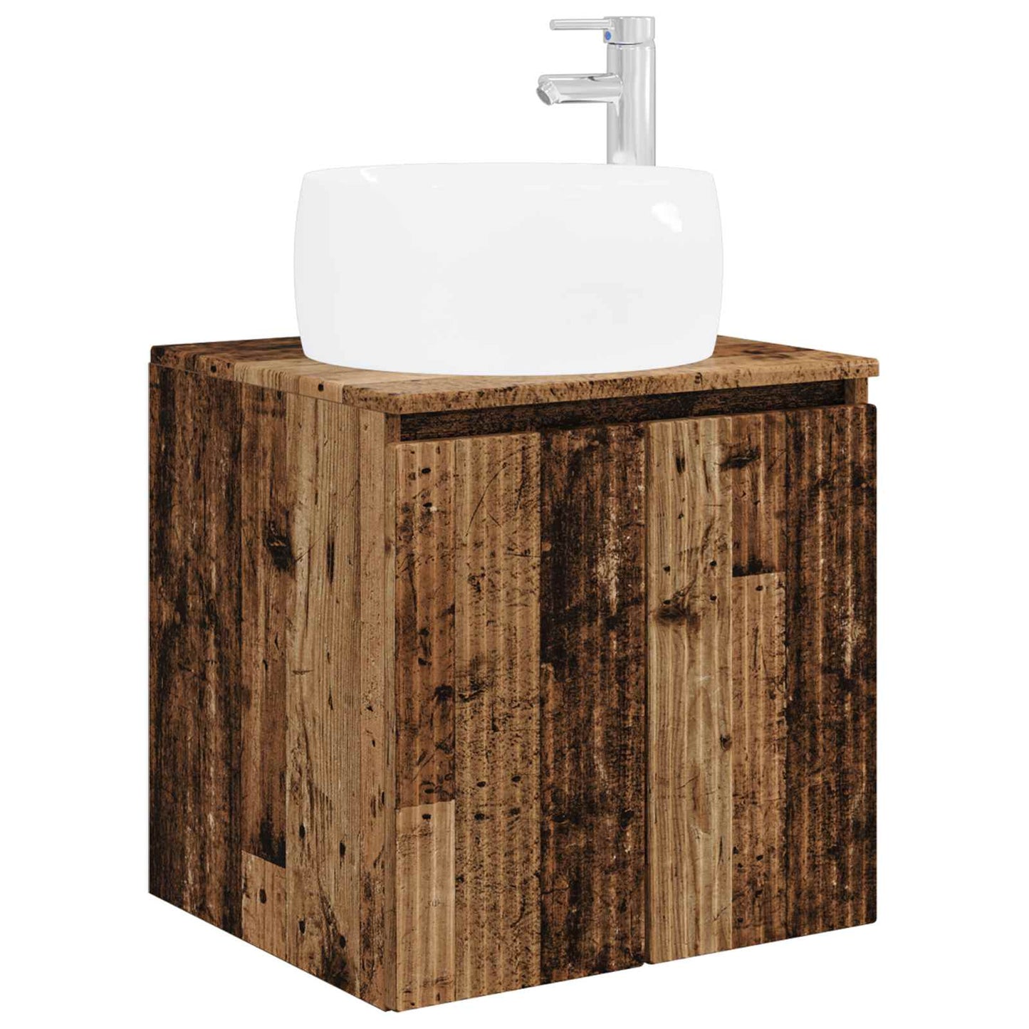 Bathroom Cabinet Set 3 pcs Old Wood 49.5 x 44.5 x 66 cm