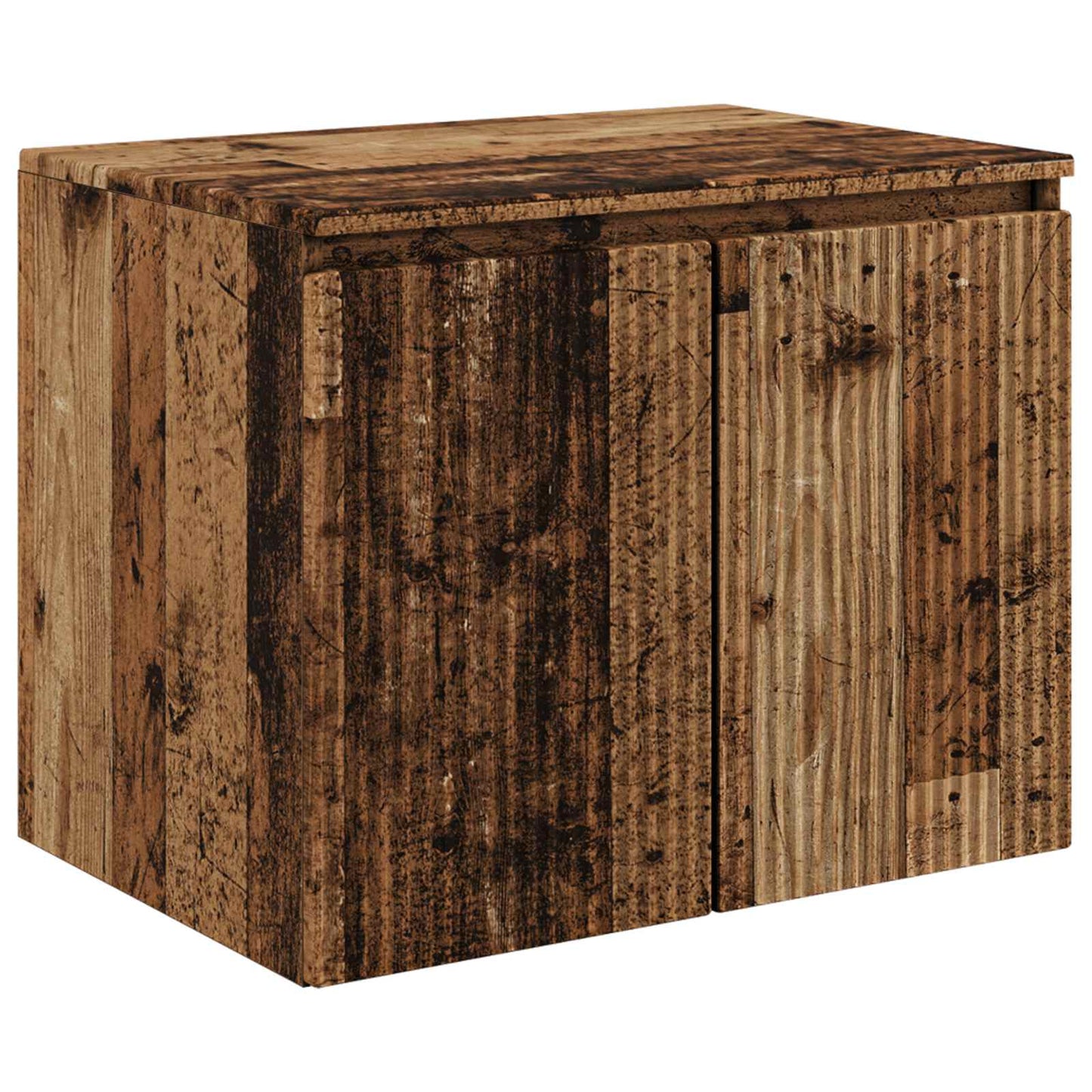 Bathroom Cabinet Set 3 pcs Old Wood 49.5 x 44.5 x 66 cm