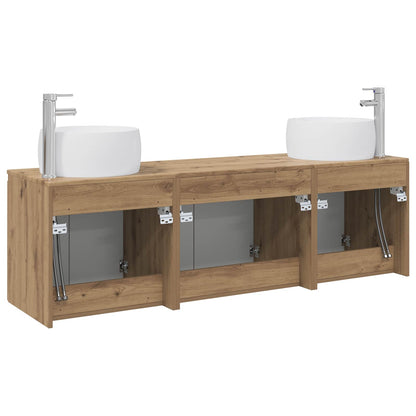 Bathroom Cabinet Set 3 pcs Artisan Oak 49.5 x 44.5 x 66 cm