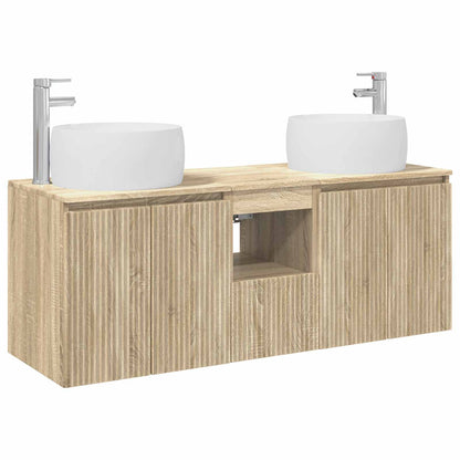 Bathroom Cabinet Set 3 pcs Sonoma Oak 49.5 x 44.5 x 66 cm
