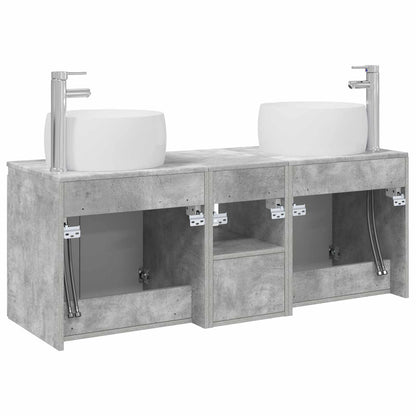 Bathroom Cabinet Set 3 pcs Concrete Grey 49.5 x 44.5 x 66 cm