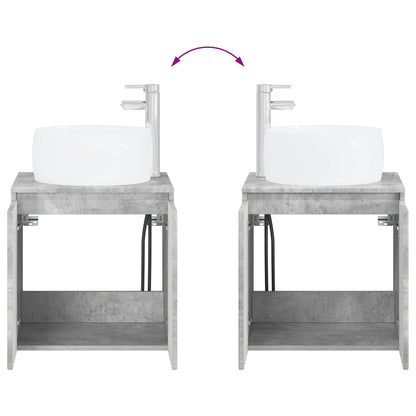 Bathroom Cabinet Set 3 pcs Concrete Grey 49.5 x 44.5 x 66 cm