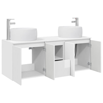 Bathroom Cabinet Set 3 pcs High Gloss White 49.5 x 44.5 x 66 cm
