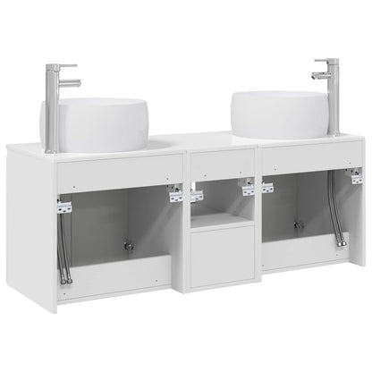 Bathroom Cabinet Set 3 pcs High Gloss White 49.5 x 44.5 x 66 cm