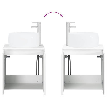 Bathroom Cabinet Set 3 pcs High Gloss White 49.5 x 44.5 x 66 cm