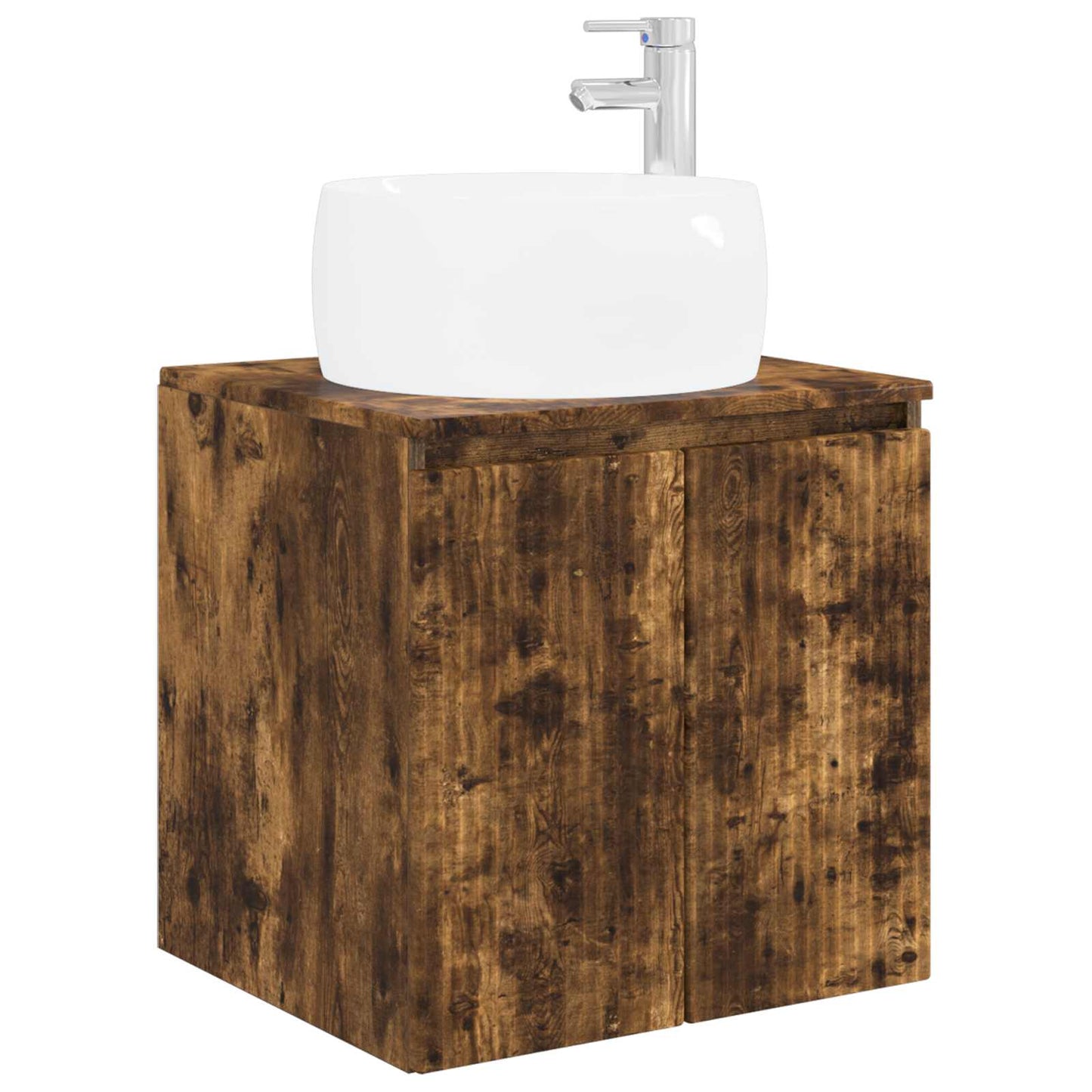 Bathroom Cabinet Set 3 pcs Smoked Oak 49.5 x 44.5 x 66 cm
