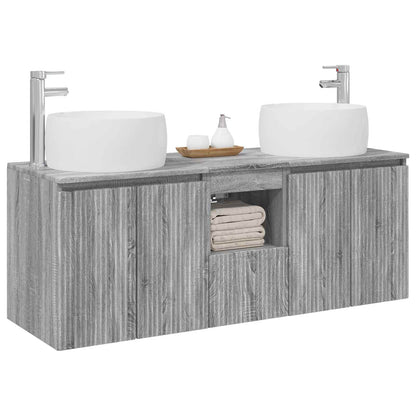 Bathroom Cabinet Set 3 pcs Grey Sonoma 49.5 x 44.5 x 66 cm