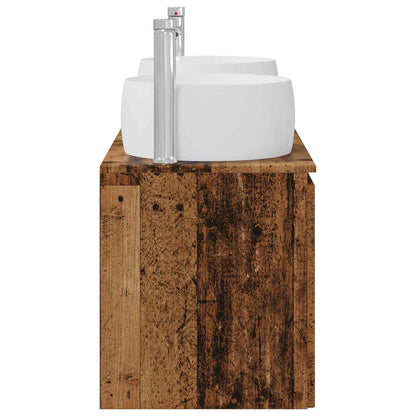Bathroom Cabinet Set 3 pcs Old Wood 49.5 x 44.5 x 66 cm