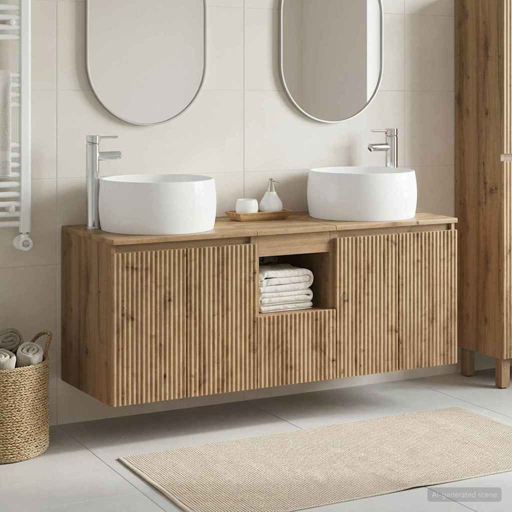 Bathroom Cabinet Set 3 pcs Artisan Oak 49.5 x 44.5 x 66 cm