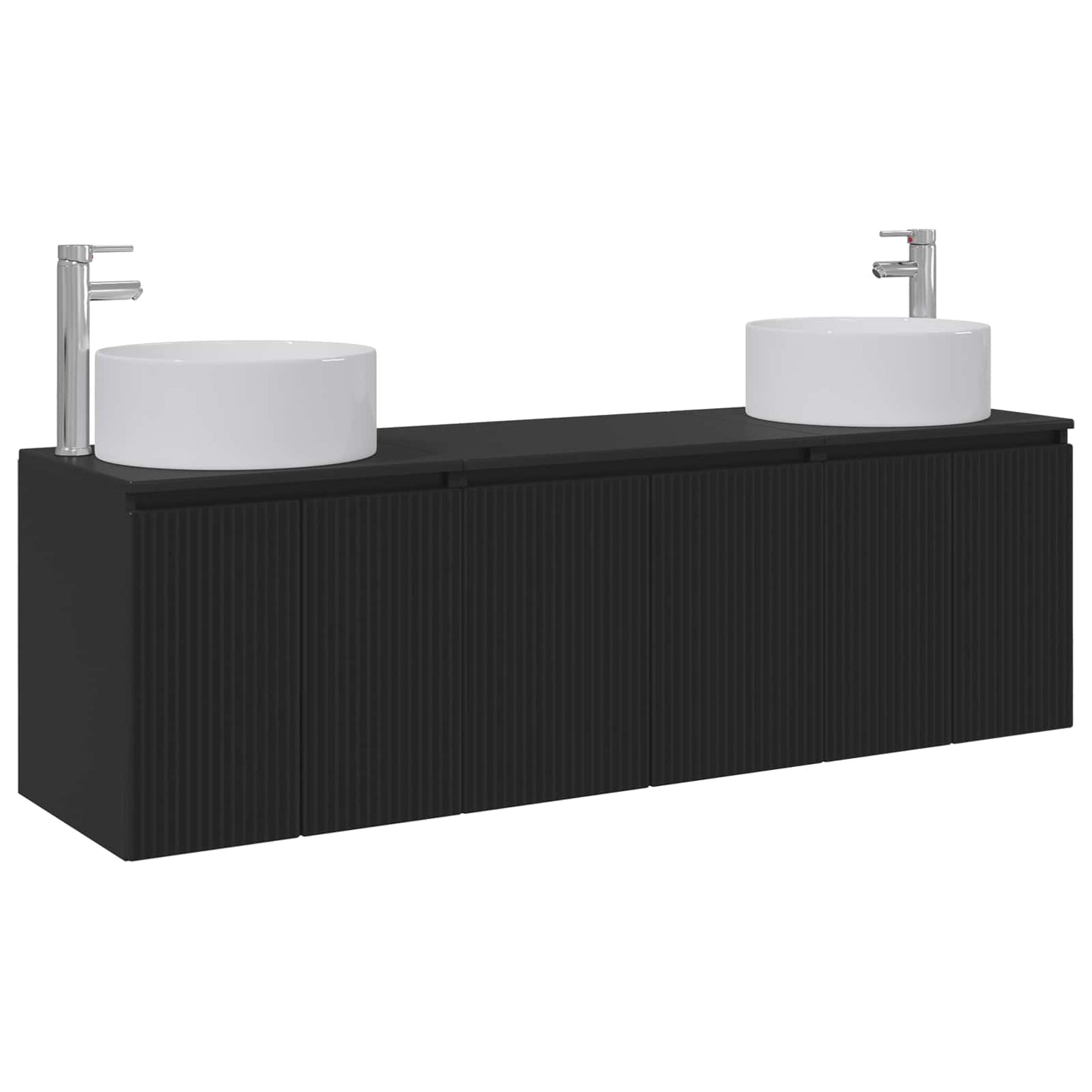 Bathroom Cabinet Set 3 pcs Black 49.5 x 44.5 x 65.5 cm