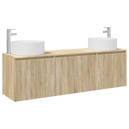 Bathroom Cabinet Set 3 pcs Sonoma Oak 49.5 x 44.5 x 65.5 cm