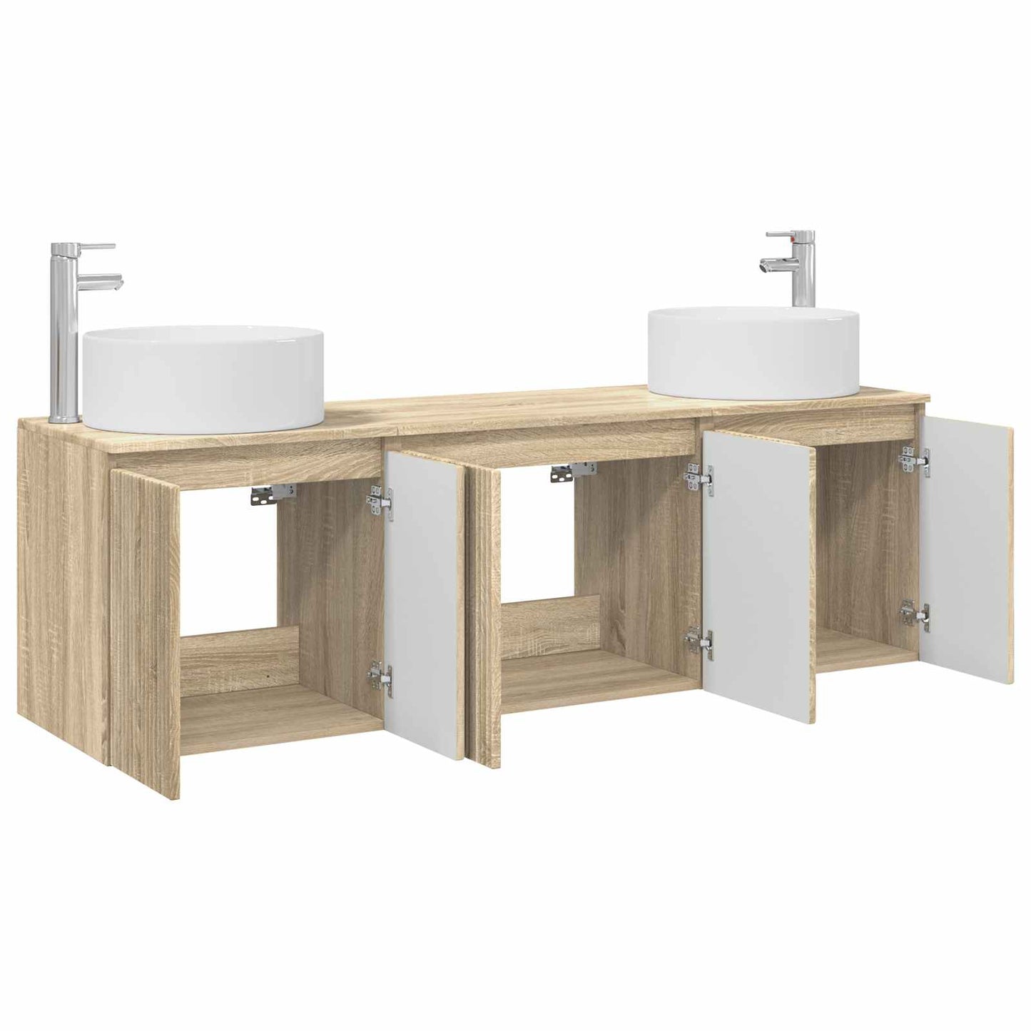 Bathroom Cabinet Set 3 pcs Sonoma Oak 49.5 x 44.5 x 65.5 cm