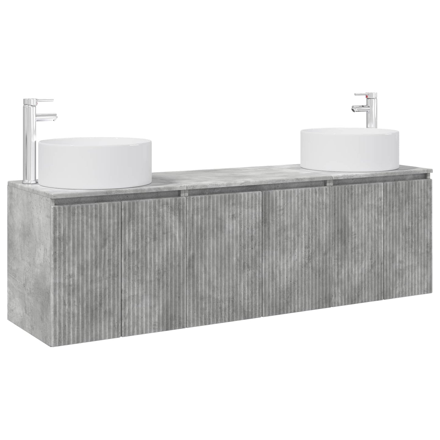 Bathroom Cabinet Set 3 pcs Concrete Grey 49.5 x 44.5 x 65.5 cm