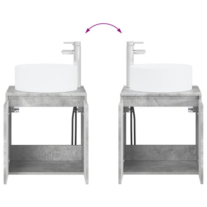 Bathroom Cabinet Set 3 pcs Concrete Grey 49.5 x 44.5 x 65.5 cm