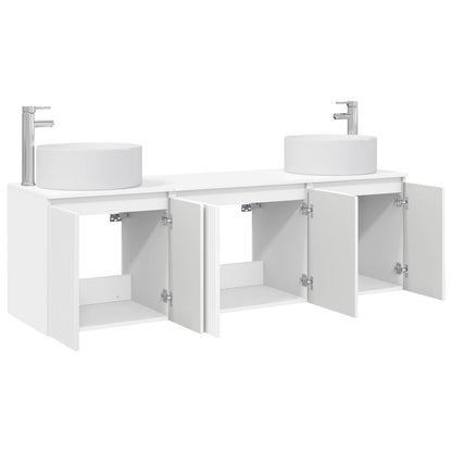 Bathroom Cabinet Set 3 pcs High Gloss White