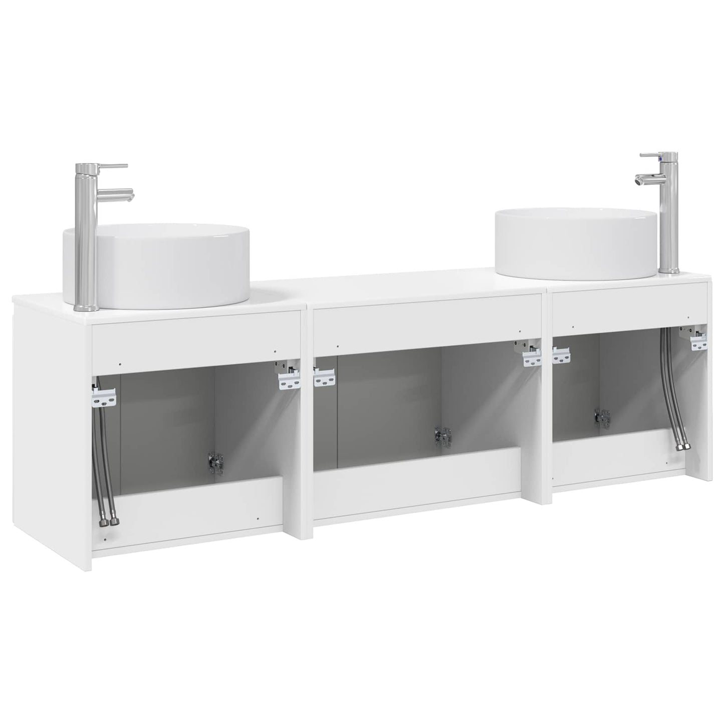 Bathroom Cabinet Set 3 pcs High Gloss White
