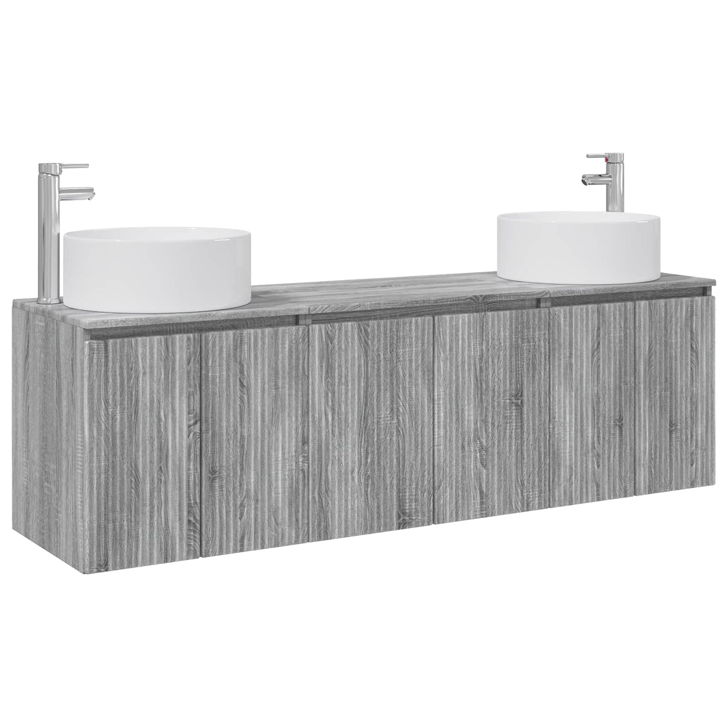 Bathroom Cabinet Set 3 pcs Grey Sonoma 49.5 x 44.5 x 65.5 cm