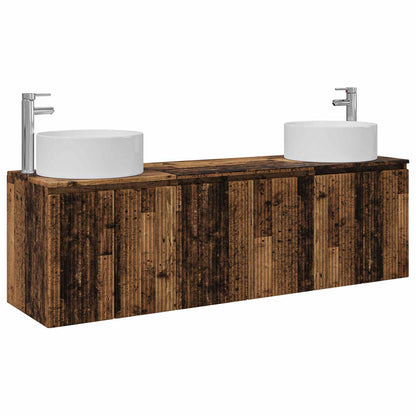 Bathroom Cabinet Set 3 pcs Old Wood 49.5 x 44.5 x 65.5 cm