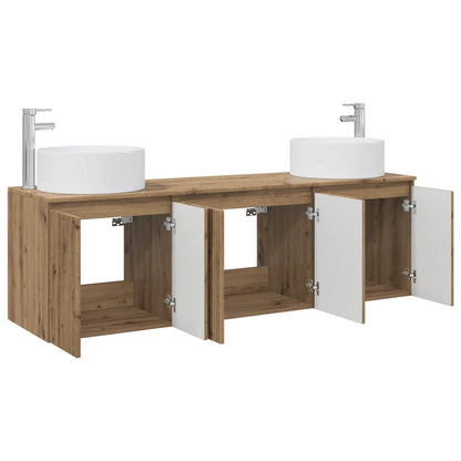 Bathroom Cabinet Set 3 pcs Artisan Oak 49.5 x 44.5 x 65.5 cm