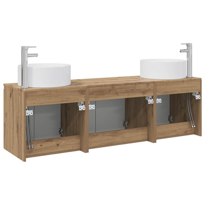 Bathroom Cabinet Set 3 pcs Artisan Oak 49.5 x 44.5 x 65.5 cm