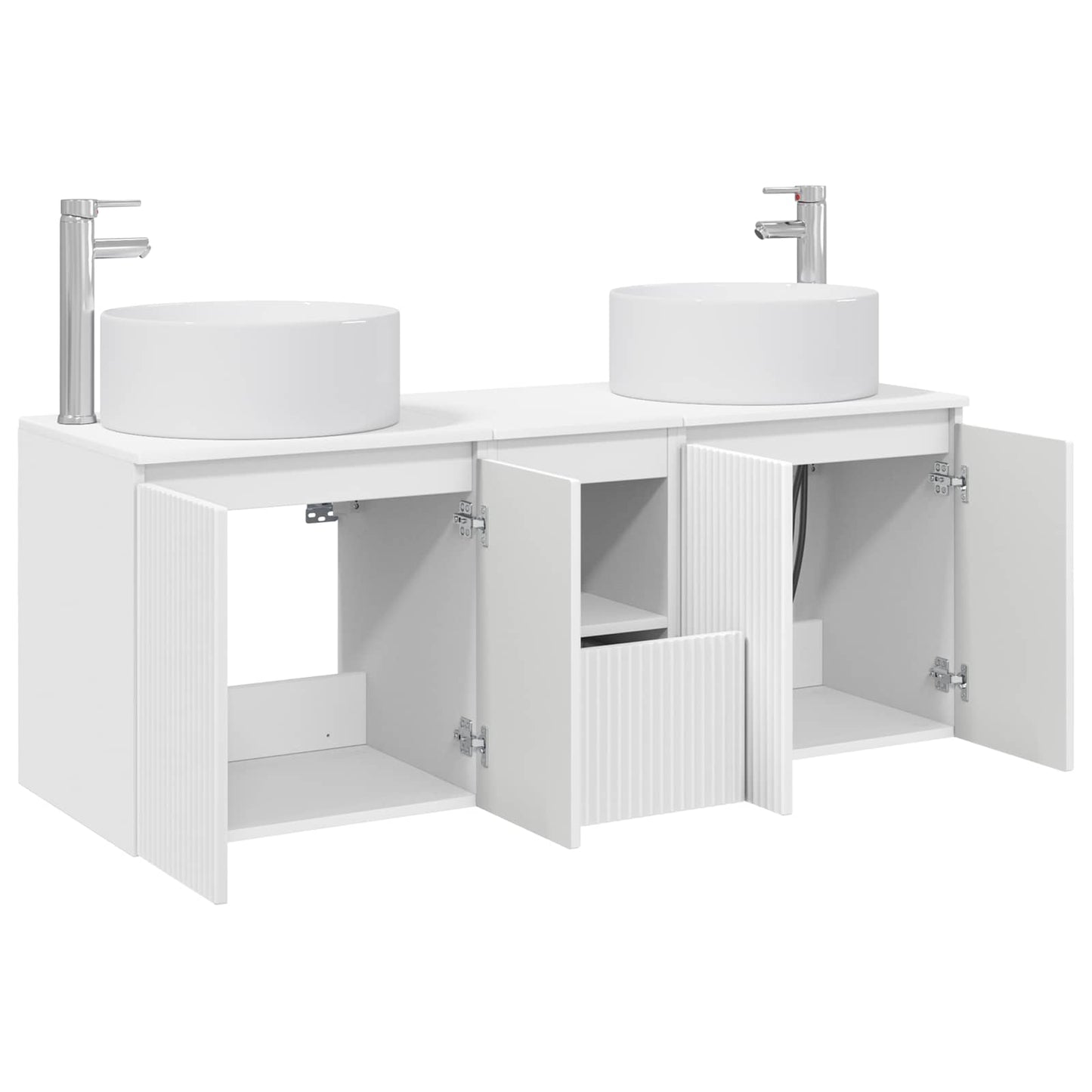 Bathroom Cabinet Set 3 pcs White 49.5 x 44.5 x 65.5 cm
