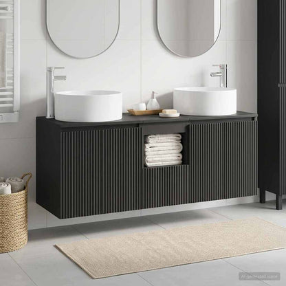 Bathroom Cabinet Set 3 pcs Black 49.5 x 44.5 x 65.5 cm