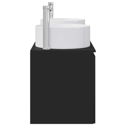 Bathroom Cabinet Set 3 pcs Black 49.5 x 44.5 x 65.5 cm
