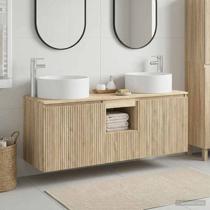 Bathroom Cabinet Set 3 pcs Sonoma Oak 49.5 x 44.5 x 65.5 cm