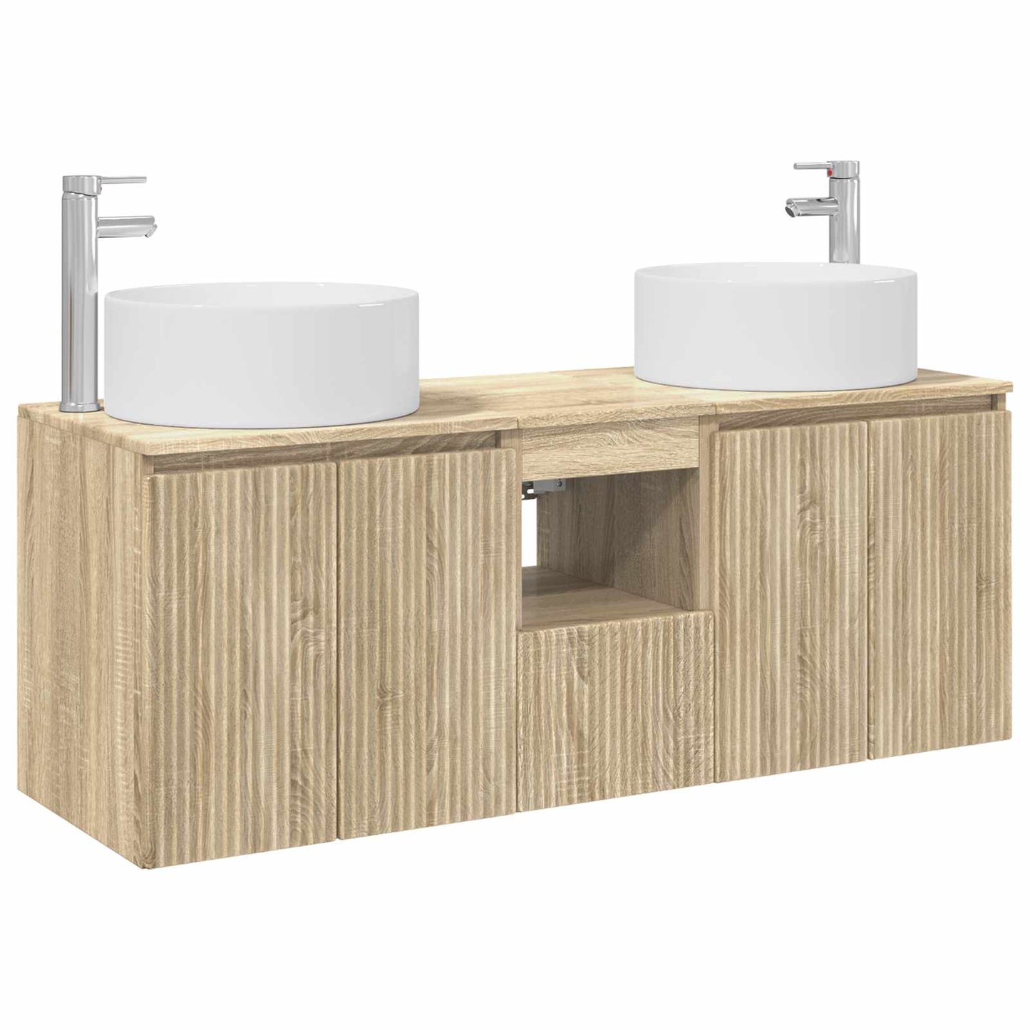 Bathroom Cabinet Set 3 pcs Sonoma Oak 49.5 x 44.5 x 65.5 cm