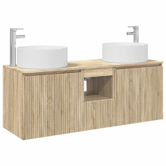 Bathroom Cabinet Set 3 pcs Sonoma Oak 49.5 x 44.5 x 65.5 cm