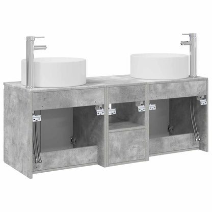 Bathroom Cabinet Set 3 pcs Concrete Grey 49.5 x 44.5 x 65.5 cm
