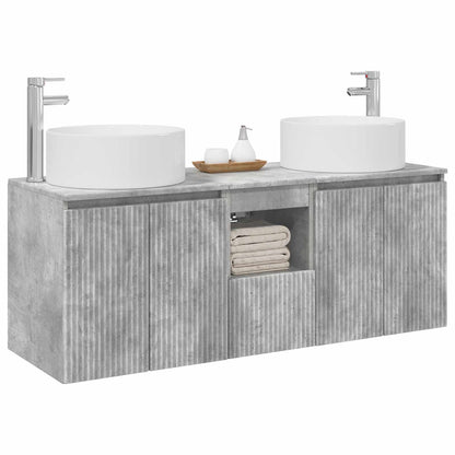 Bathroom Cabinet Set 3 pcs Concrete Grey 49.5 x 44.5 x 65.5 cm