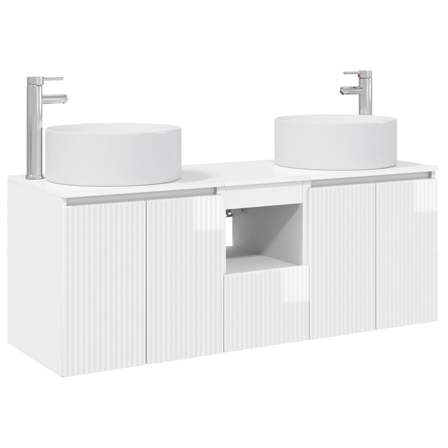 Bathroom Cabinet Set 3 pcs High Gloss White