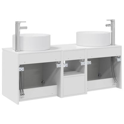 Bathroom Cabinet Set 3 pcs High Gloss White