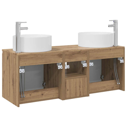 Bathroom Cabinet Set 3 pcs Artisan Oak 49.5 x 44.5 x 65.5 cm