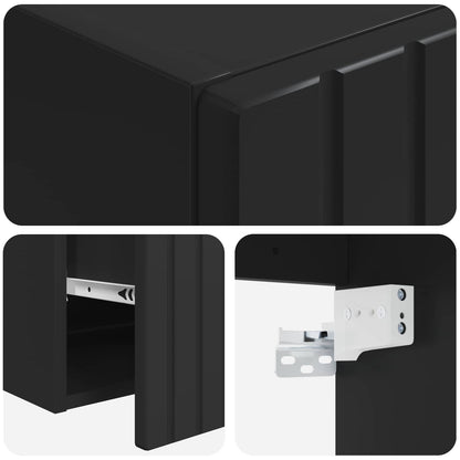 Bathroom Cabinet Set 3 pcs Black 49 x 44.5 x 65 cm